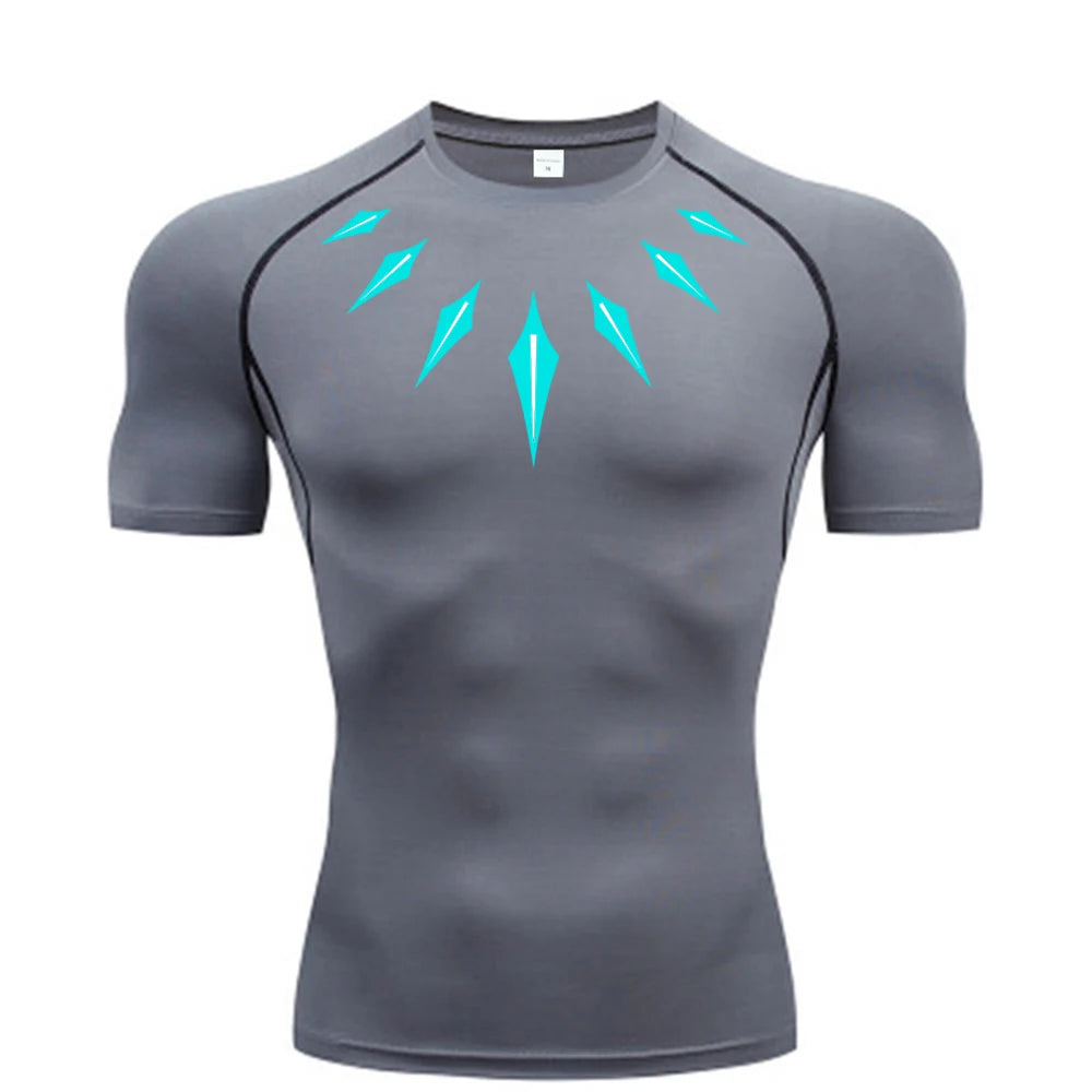 Anime Men's Compression Shirt Fitnes
