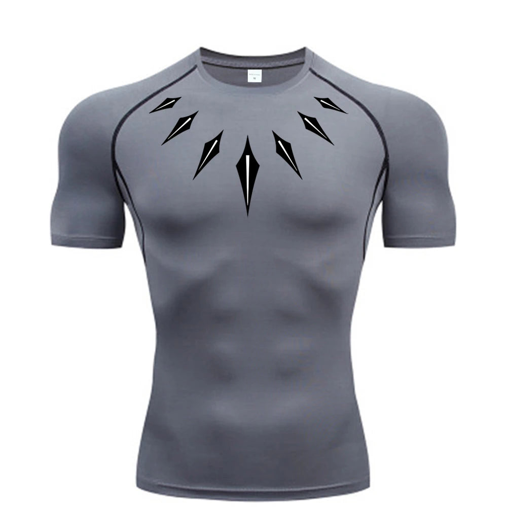 Anime Men's Compression Shirt Fitnes