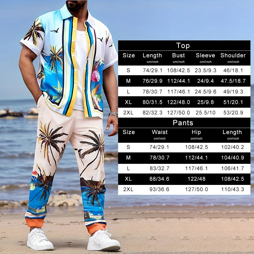 2025 Herbst Einfaches gestreiftes 3D-gedrucktes Herren Herbst-Hemden-Set, Urban Street Fashion Trend Herren 2-teiliges Set, Einfach und lässig