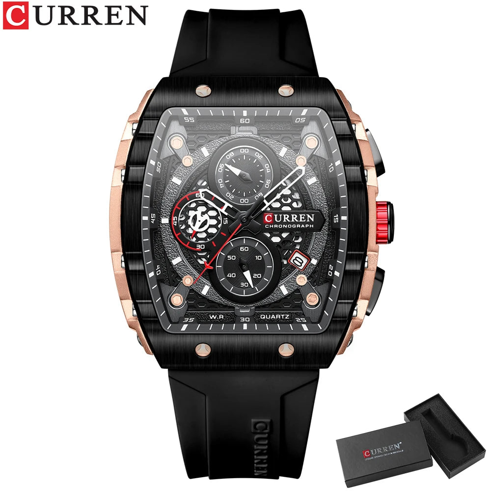CURREN Square Chronograph Men’s Watch