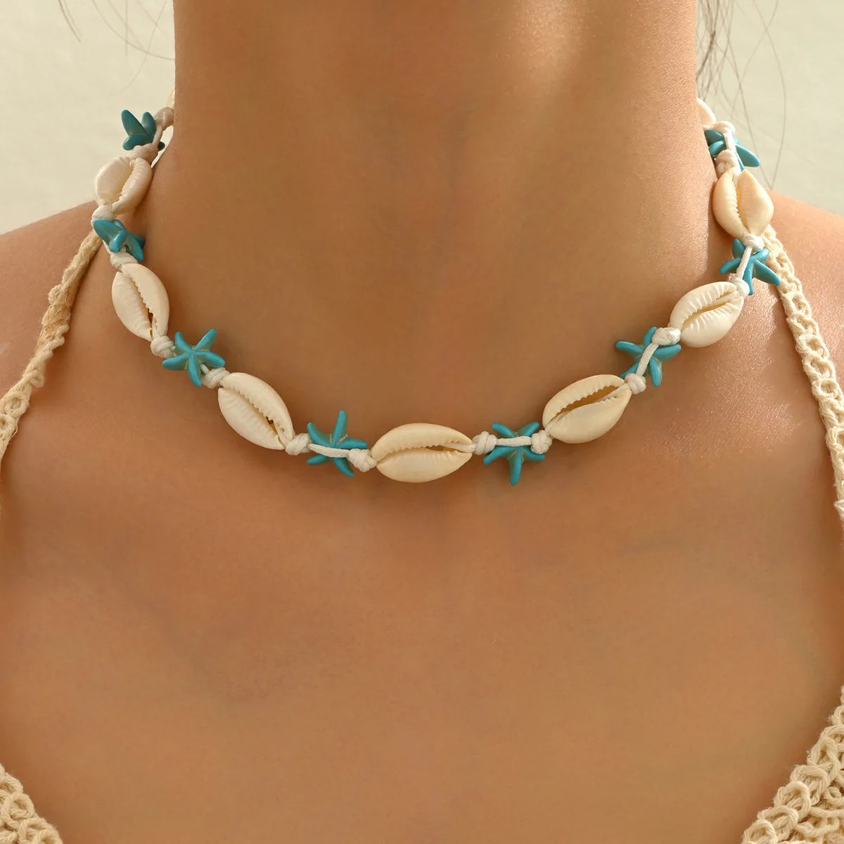 The Turquoise Bohemian Shell Pendant Necklace