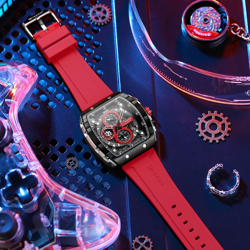 CURREN Square Chronograph Men’s Watch