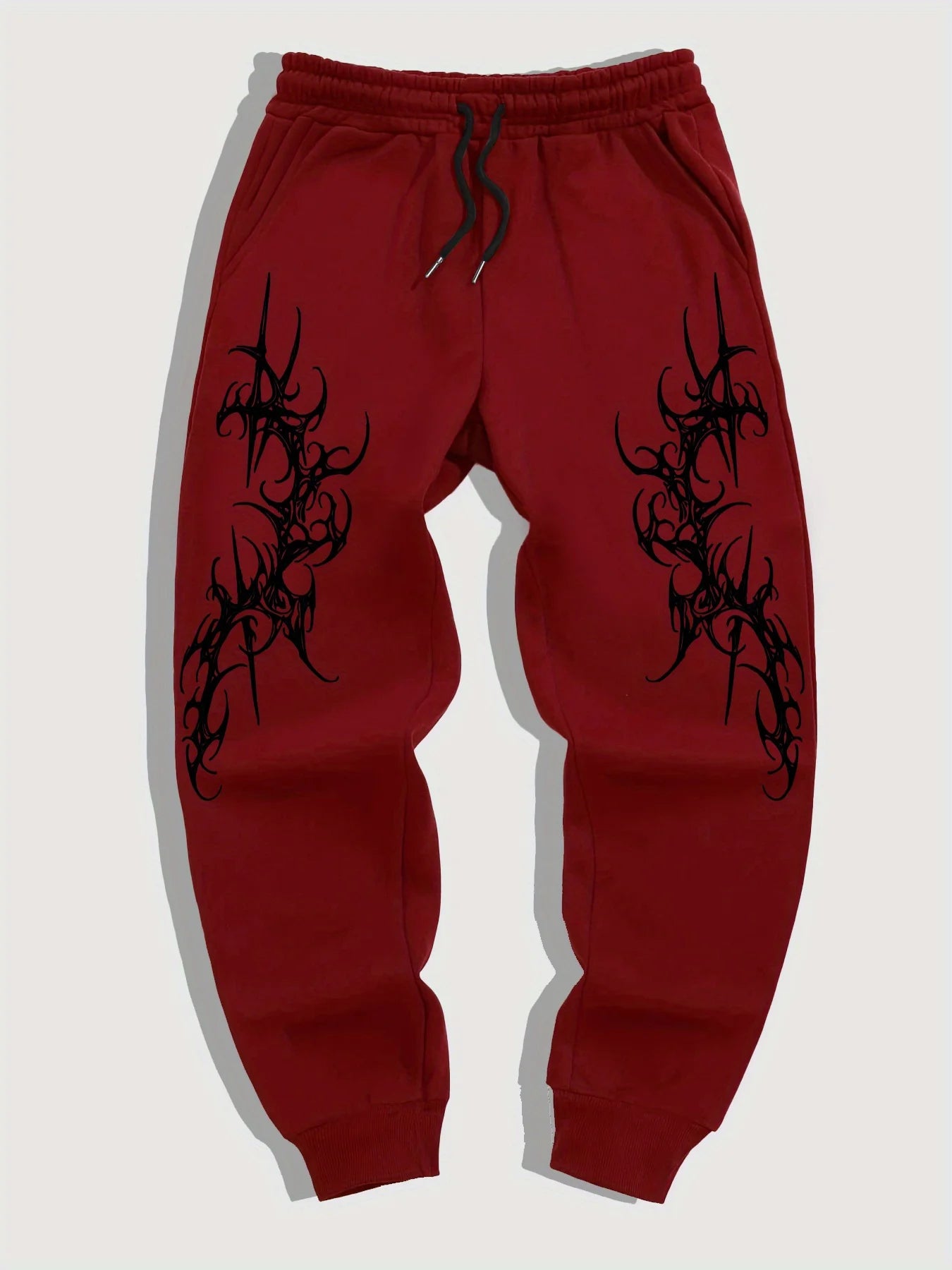 Gothic Print Fleece Joggers