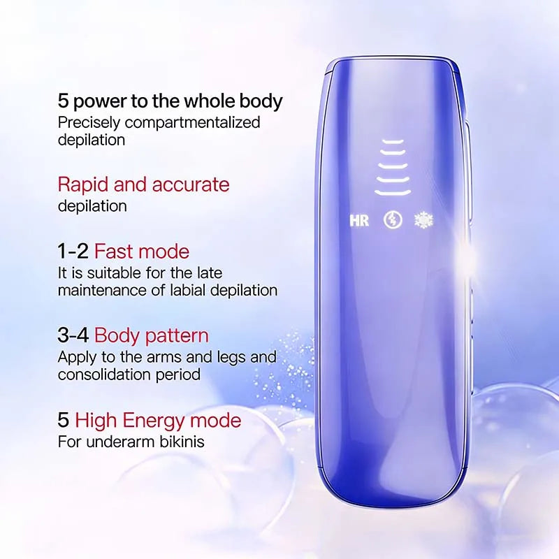 Hot Selling Home Use Upgraded Painless Hair Remover Machine Rapid Ice Cooling Throughout Hair Removal Device