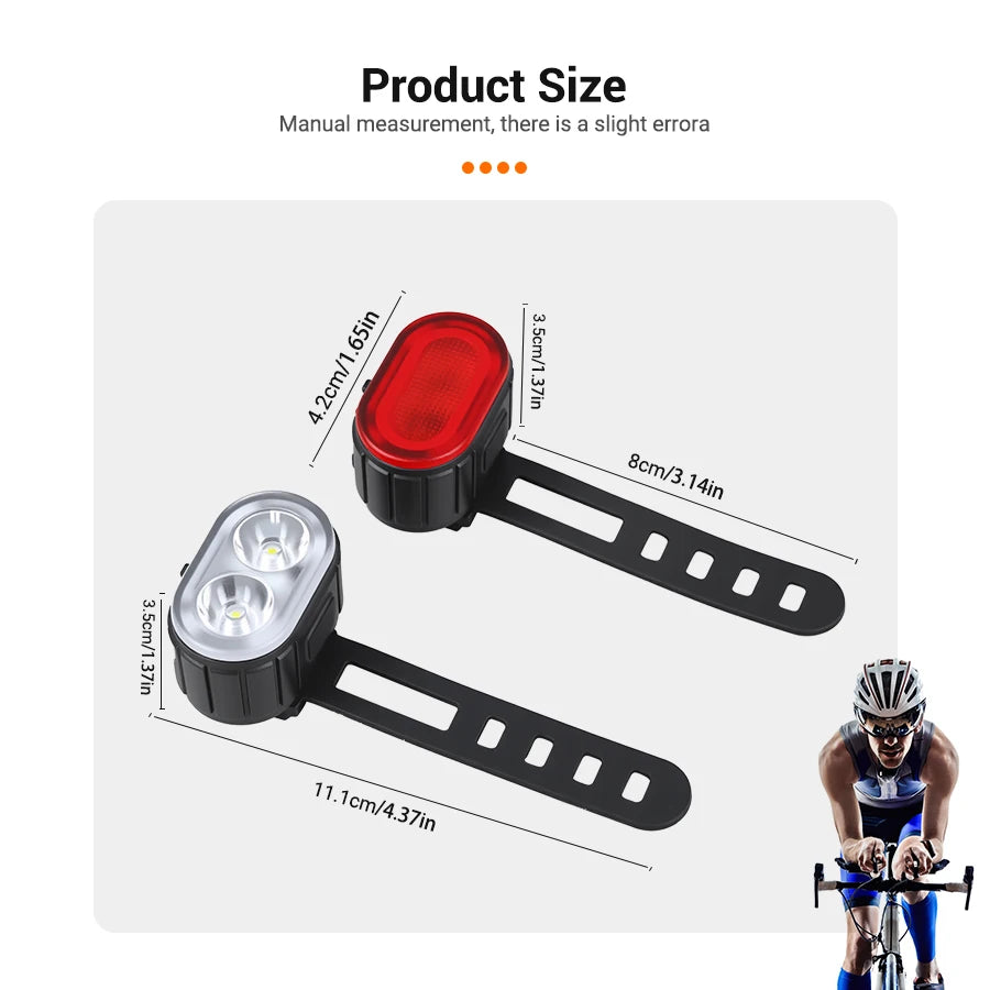 USB Bike Light Set-Rechargeable
