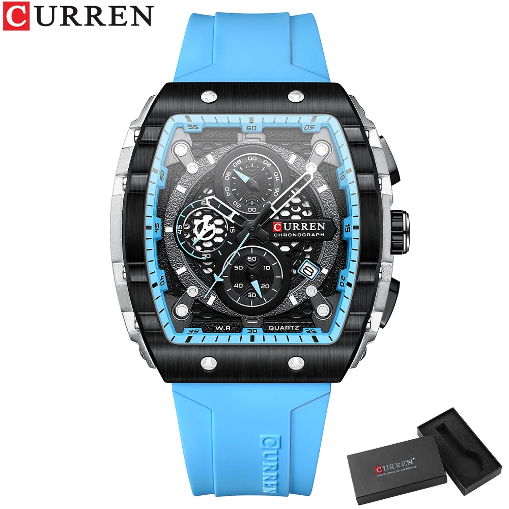 CURREN Square Chronograph Men’s Watch