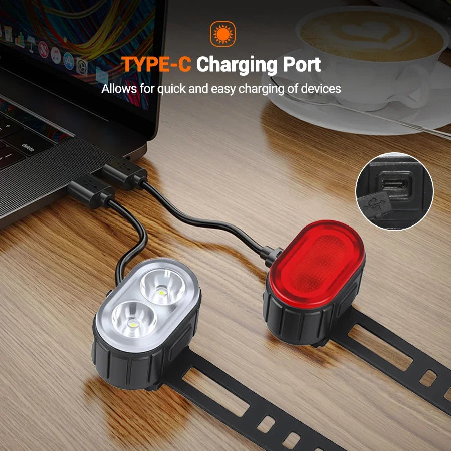 USB Bike Light Set-Rechargeable
