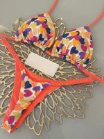 Bikini-Set mit Neckholder und Paradise-Print (3-teilig)