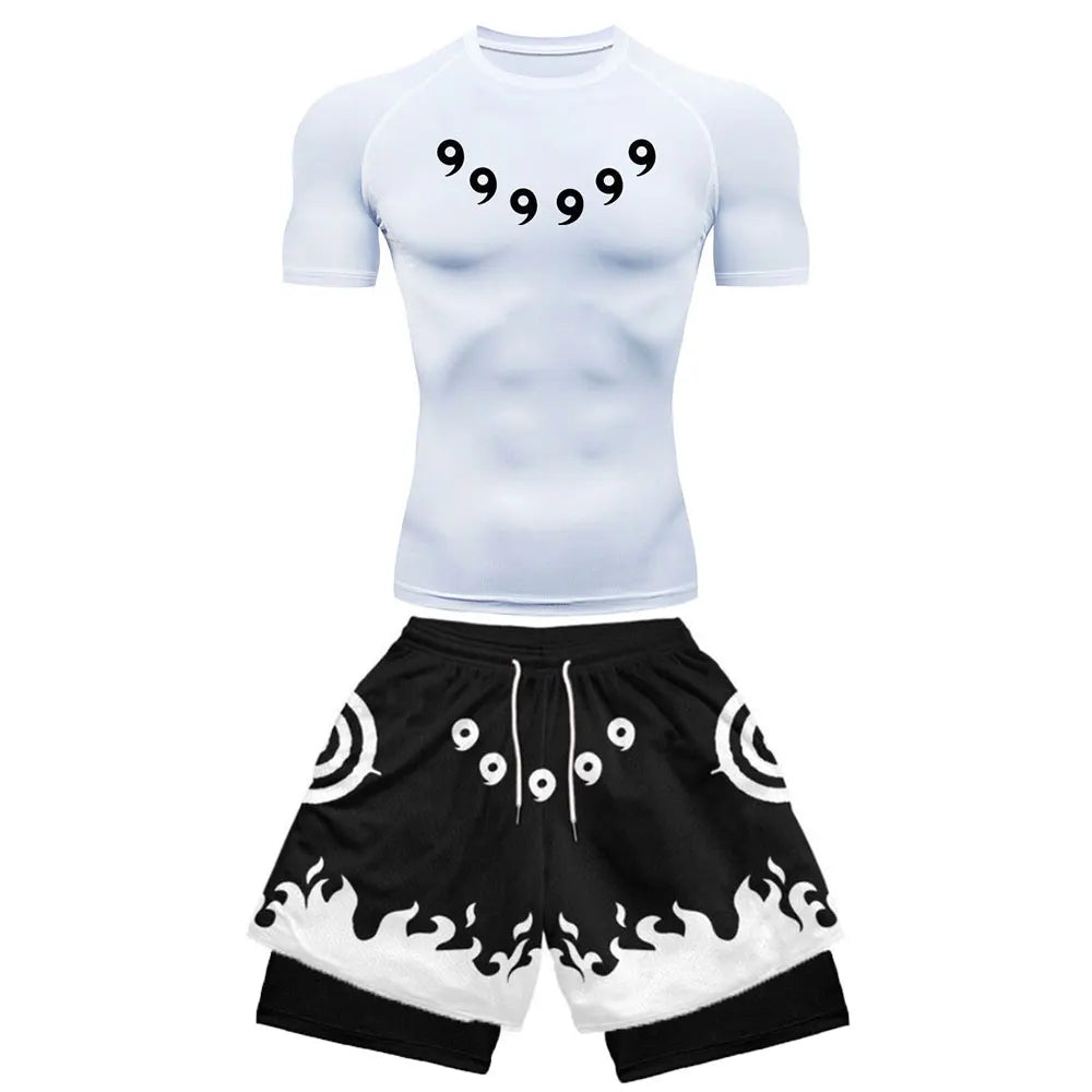 Anime Compression Set-Gym/Summer wear