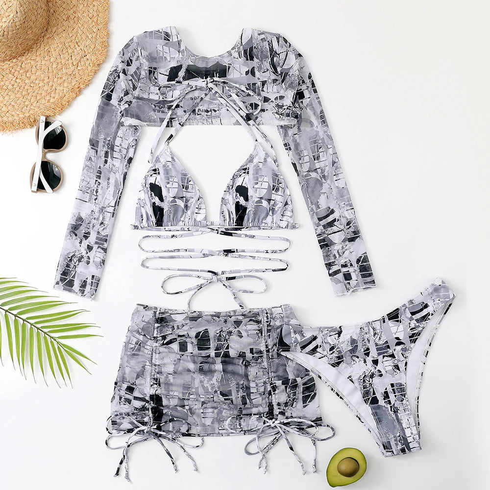 Island Escape 4-teiliges Bikini-Set